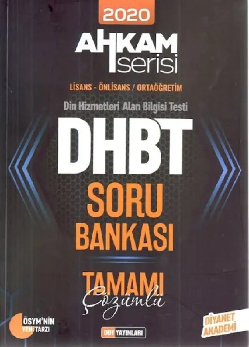 Ddy Yayınları 2024 Dhbt Ahkam Serisi Tüm Adaylar Tamamı Çözümlü Soru Bankası