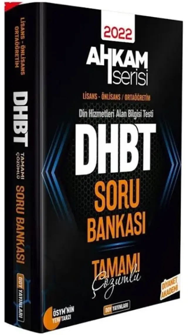 Ddy Yayınları 2024 Dhbt Ahkam Serisi Tüm Adaylar Tamamı Çözümlü Soru Bankası