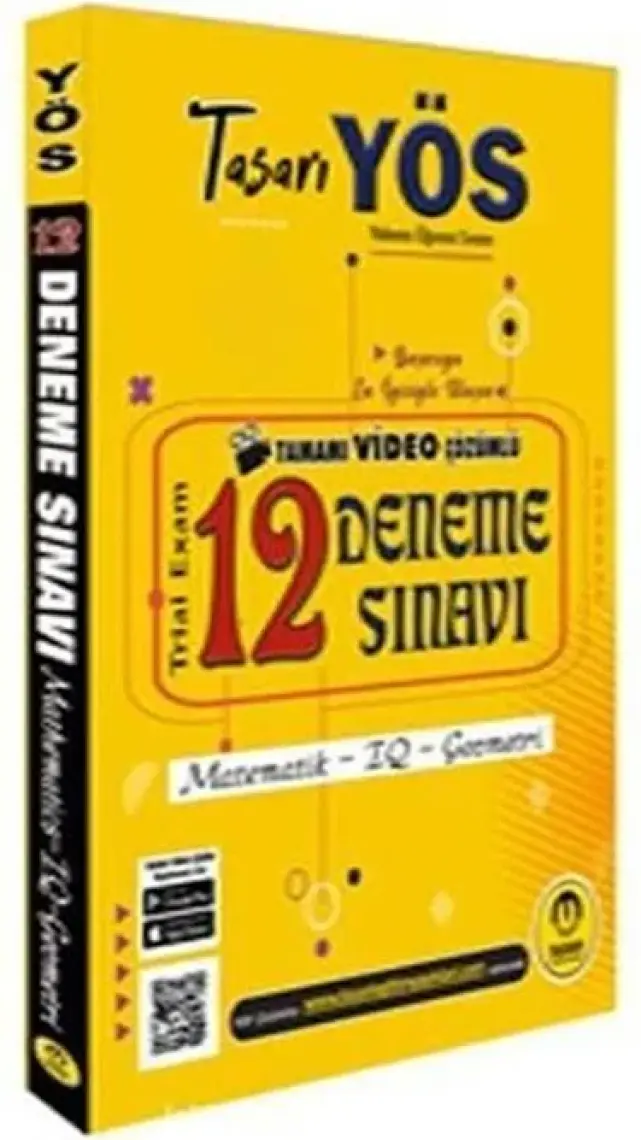 YÖS Tamamı Video Çözümlü 12 Deneme Sınavı / Tasarı
