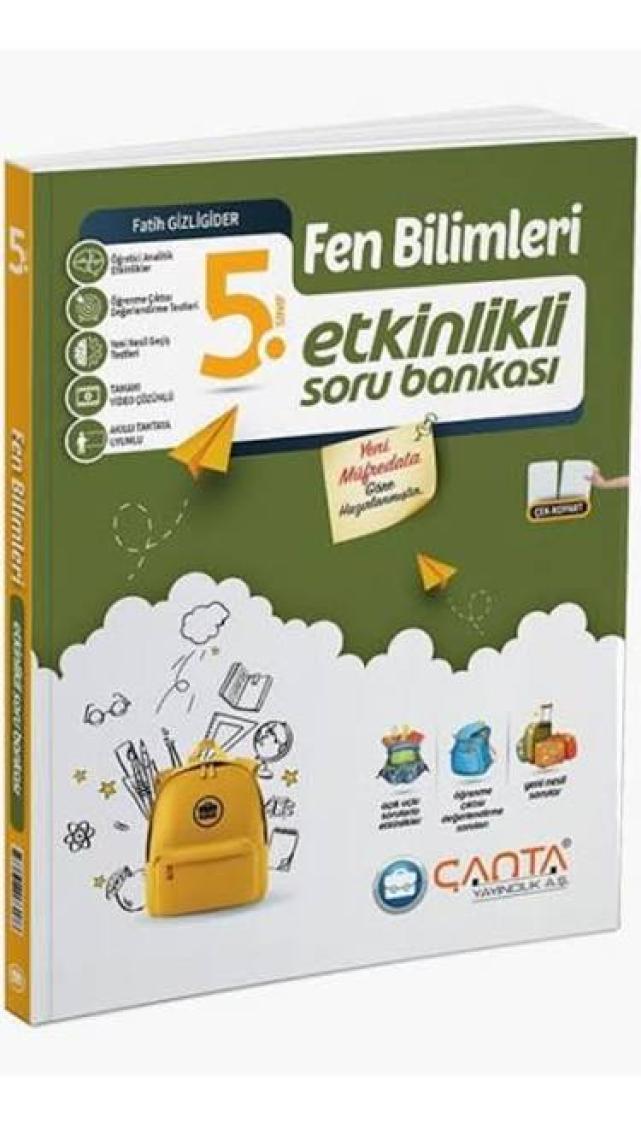 Çanta Yayınları 5. Sınıf Fen Bilimleri Etkinlikli Kazanım Soru Bankası