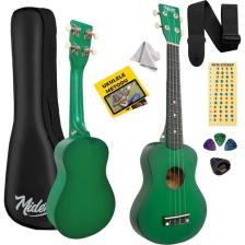 Midex UKX-233GR Yeşil Concert Ukulele (Askı Çanta Metod Pena)