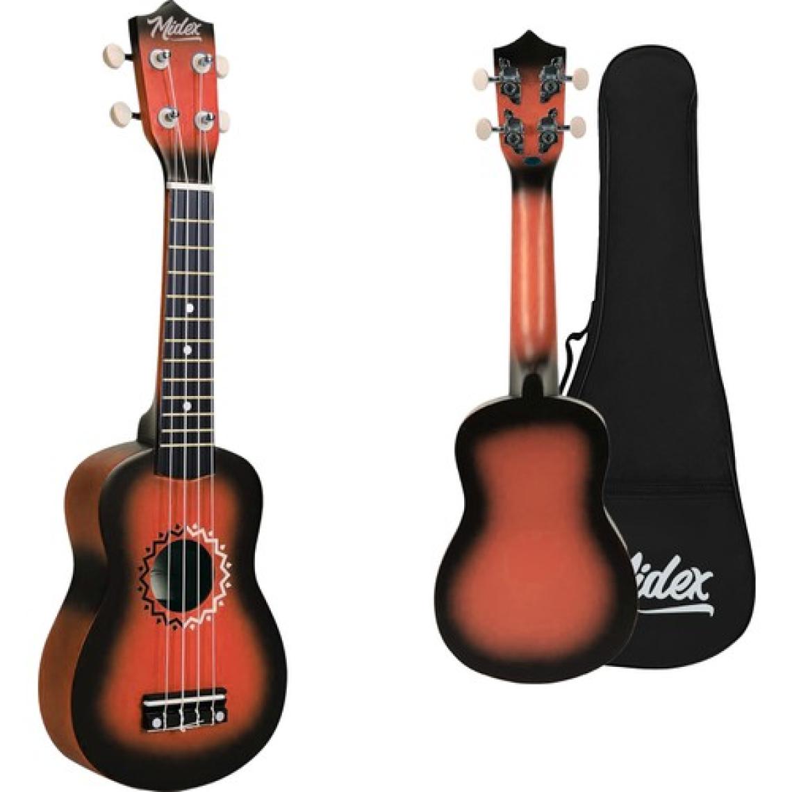 UKX-500RD Sunburs Efektli Maun Soprano Ukulele Full Set