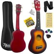 Midex UKX-901SB Sunburs Soprano Ukulele (Askı Çanta Metod Pena)