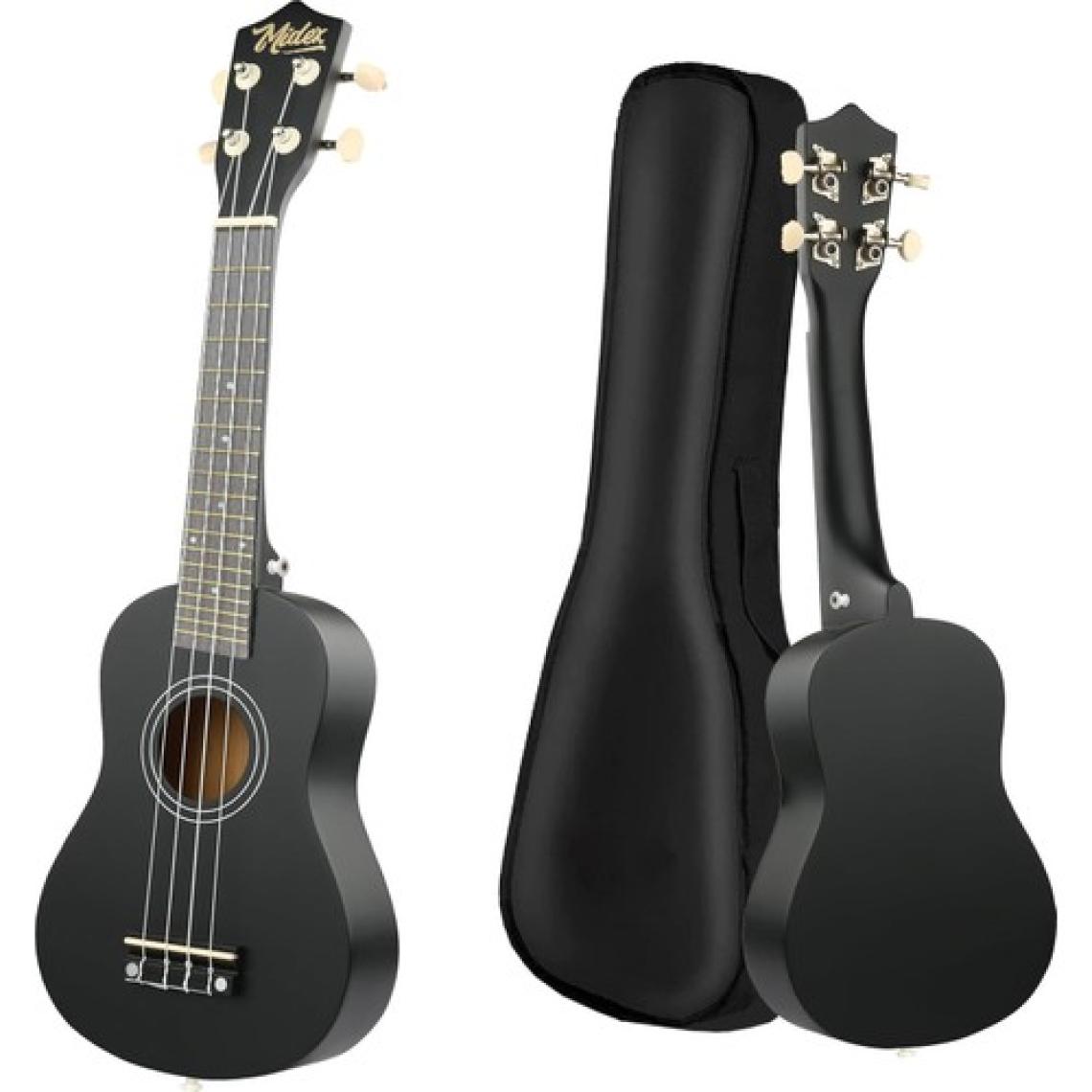 Midex UKX-233BK Siyah Concert Ukulele (Askı Çanta Metod Pena)