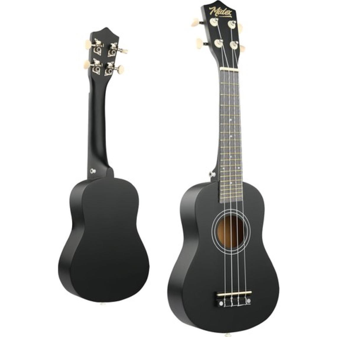 Midex UKX-233BK Siyah Concert Ukulele (Askı Çanta Metod Pena)