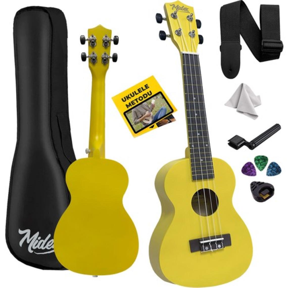 Midex UKX-233YLW Sarı Concert Ukulele