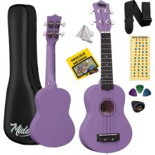 Midex UKX-901PRP Mor Soprano Ukulele (Askı Çanta Metod Pena)