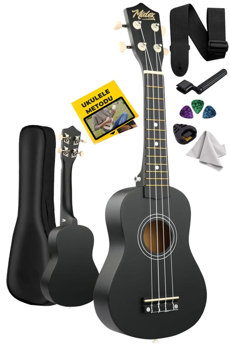 Ukx-901bk Siyah Soprano Ukulele (ASKI ÇANTA METOD PENA)