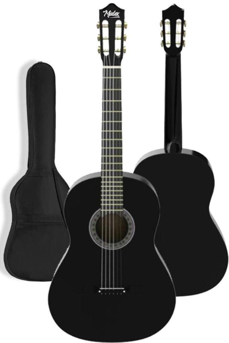 Midex CG-270BK 4/4 Boy Siyah Klasik Gitar Seti