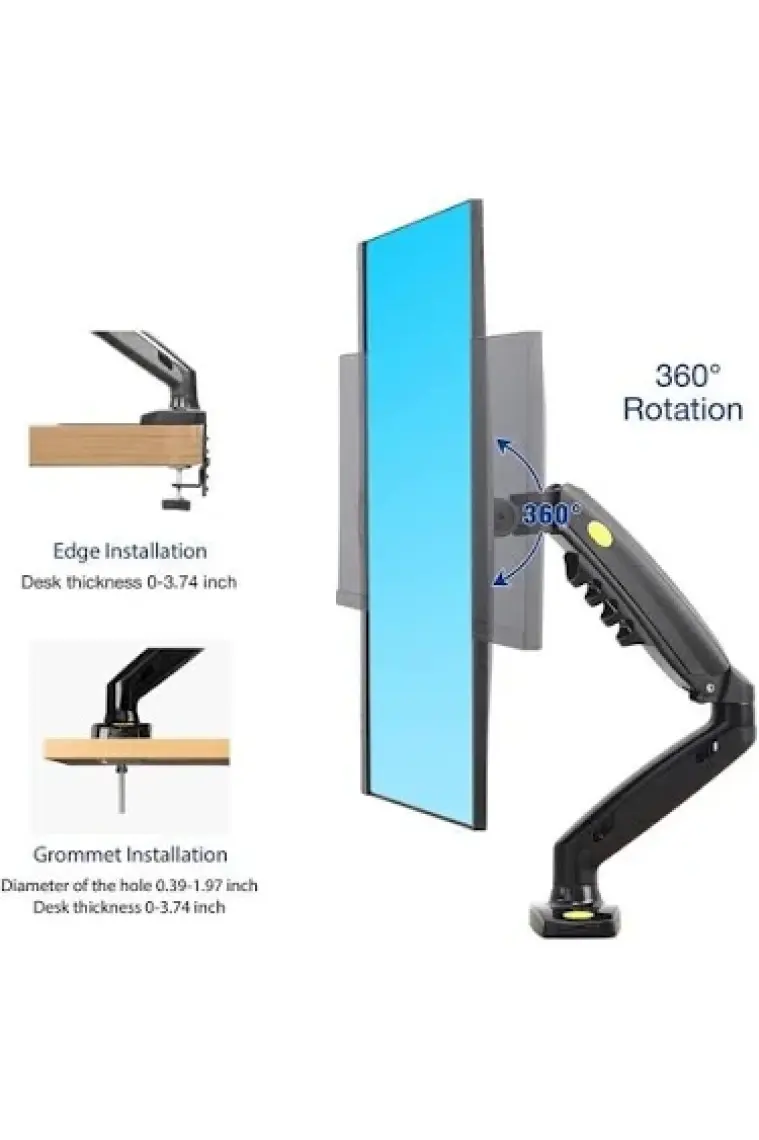 Vontech F80 MNT01 17-30" LCD LED Monitör Tutucu Amortisörlü Vesa Monitör Standı NBF80