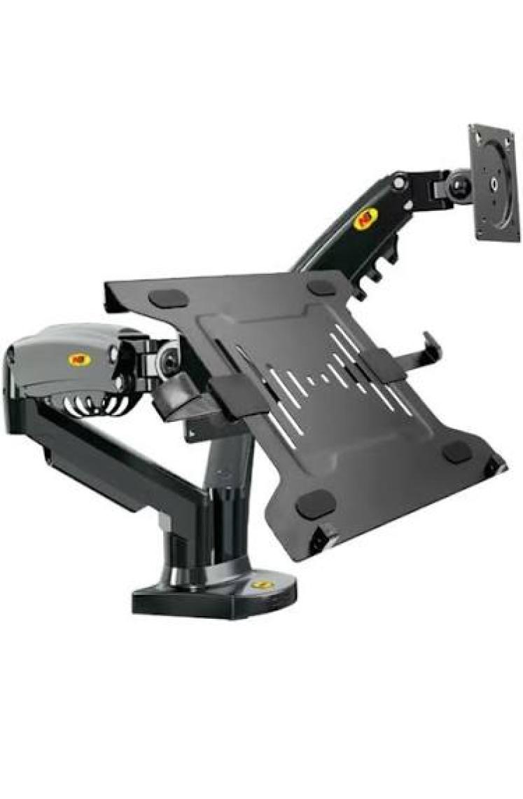 North Bayou NB F160L Amortisörlü 17"-27" Monitör Tutucu ve 10"-17" Laptop Standı 2023 Yeni Tasarım