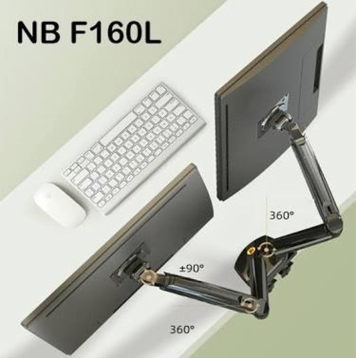 North Bayou NB F160L Amortisörlü 17"-27" Monitör Tutucu ve 10"-17" Laptop Standı 2023 Yeni Tasarım