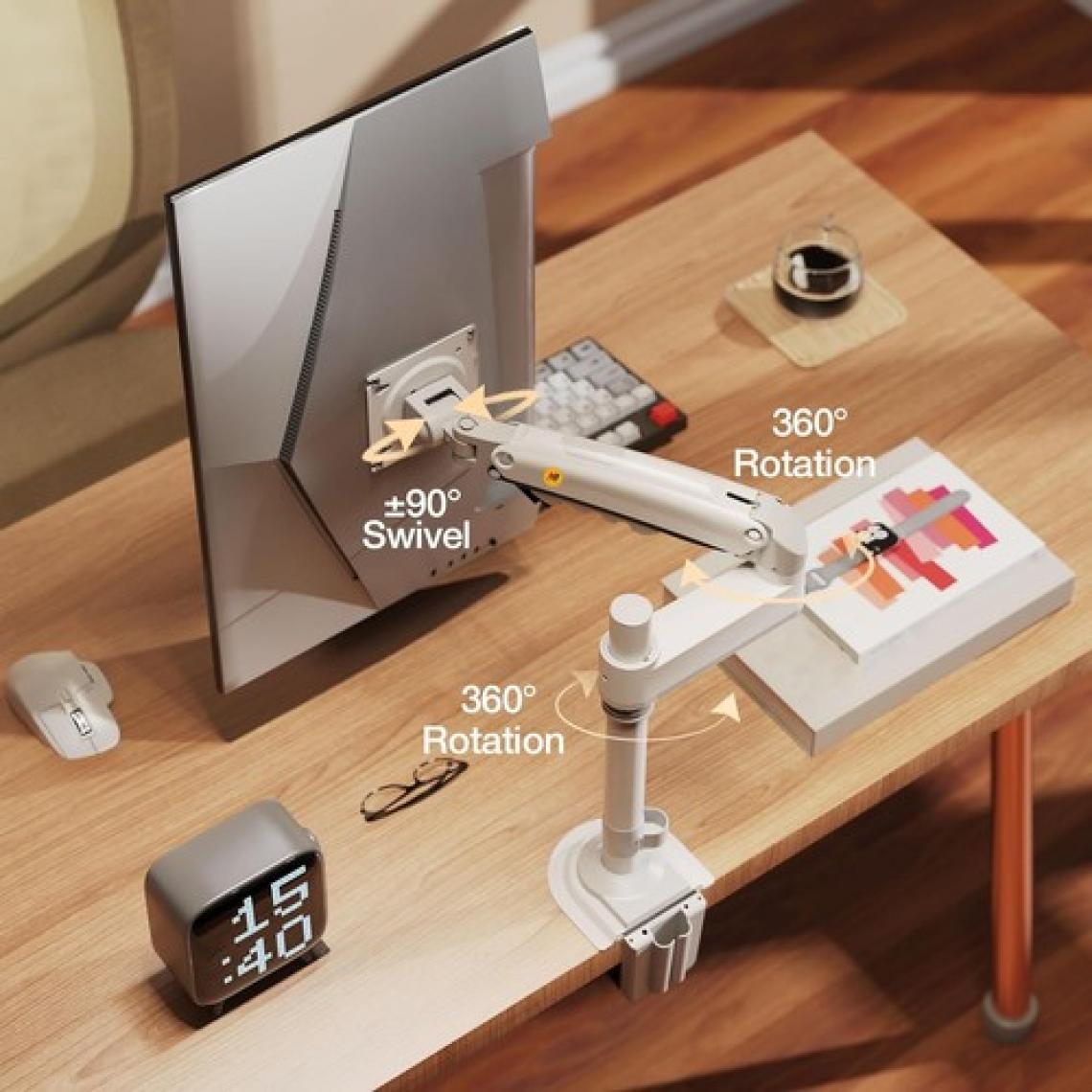 Nb North Bayou H100 Tek Kol  17-30 Inch Amortisörlü Profosyonel Monitör Standı
