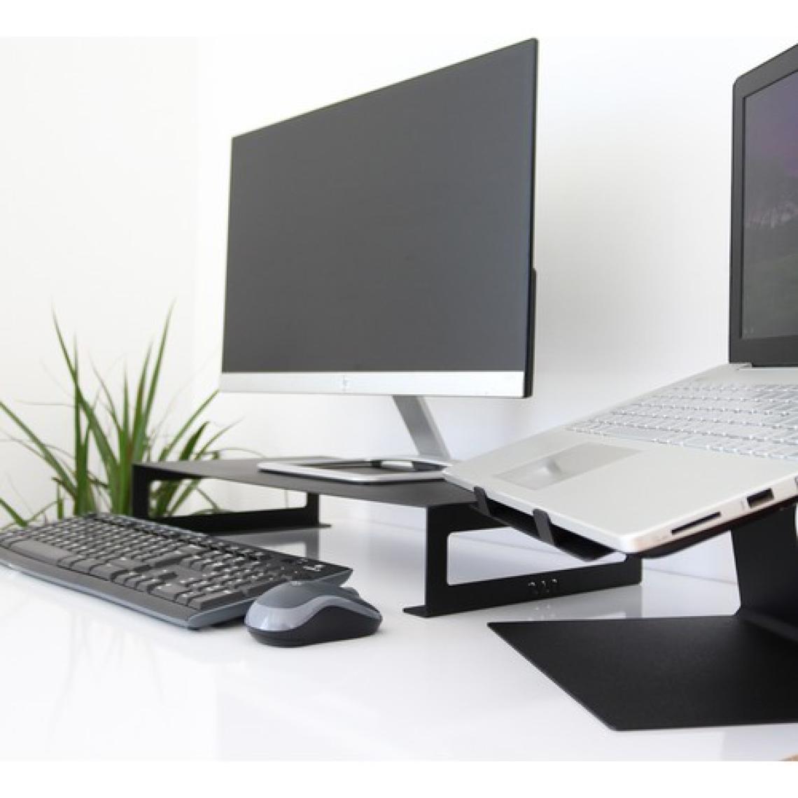 Hansdo Monitör Standı - Laptop Standı - Monitör Yükseltici - Metal - Siyah - SMS1BL