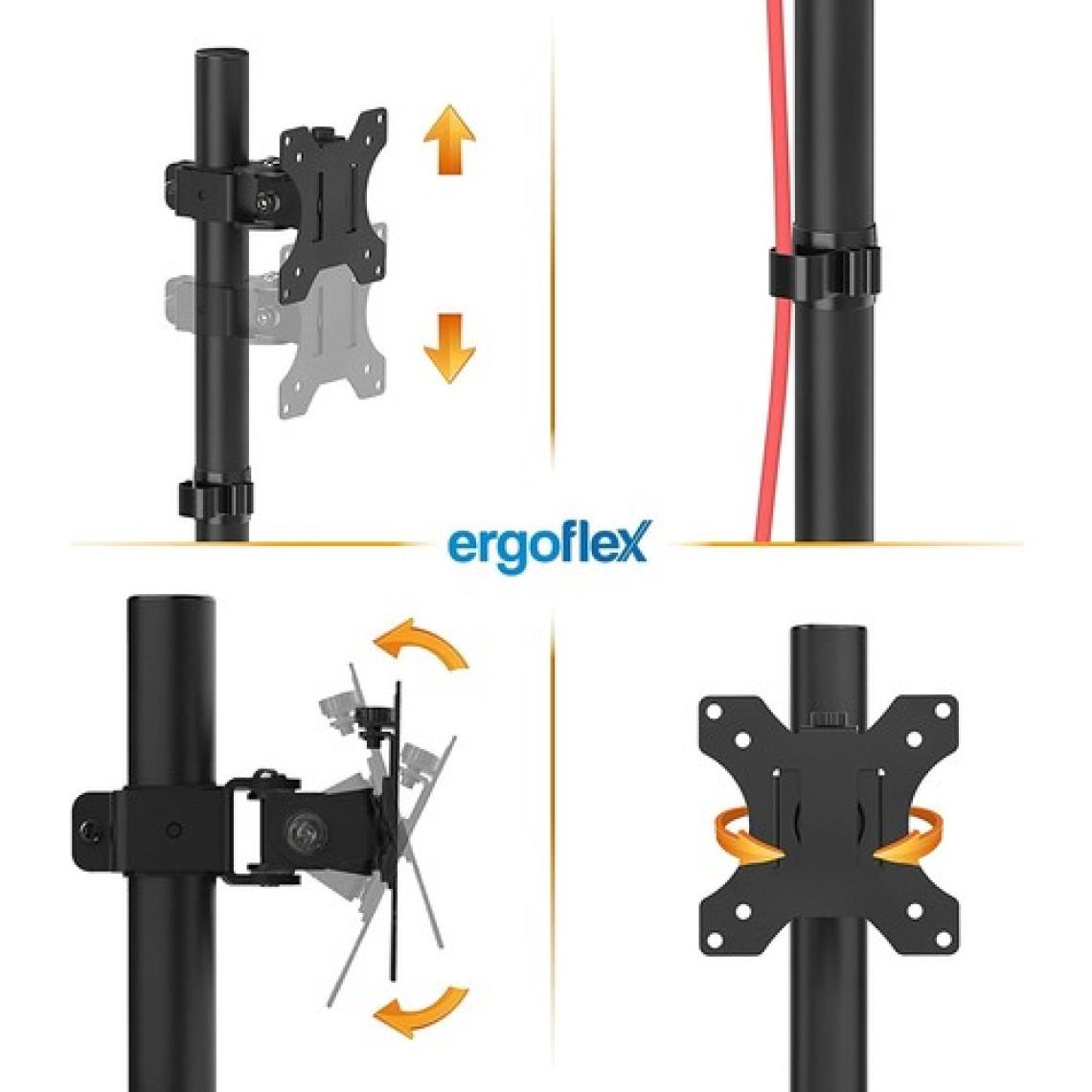 Ergoflex EF61 Steel Design 2-8 kg Asansörlü 13"-32" Monitör Standı