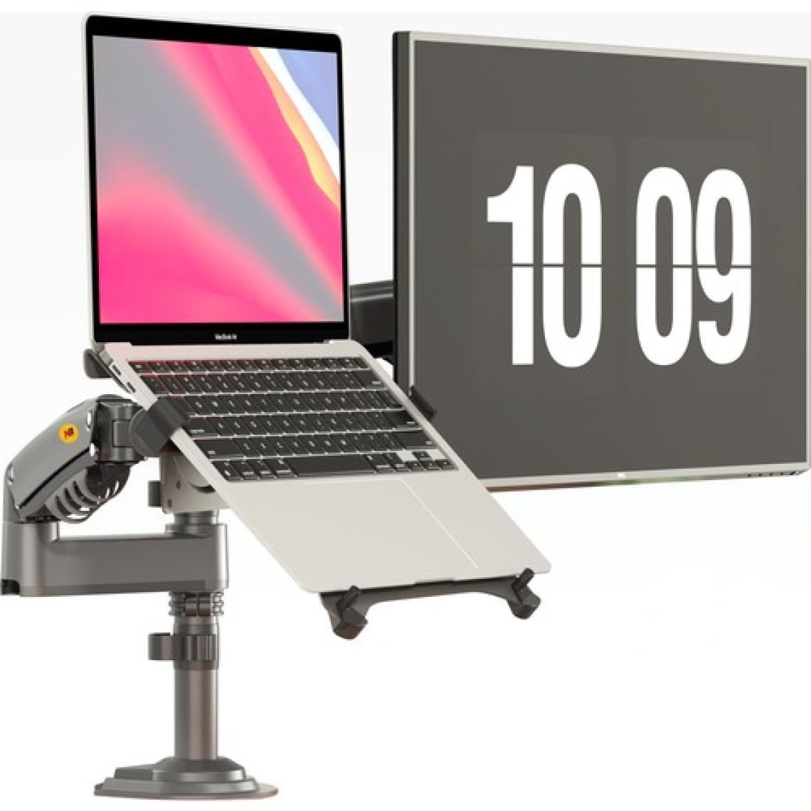 Ergoflex NB H180-FP Çift Kol Amortisörlü Monitör Tutucu ve 10"-17" Laptop Standı