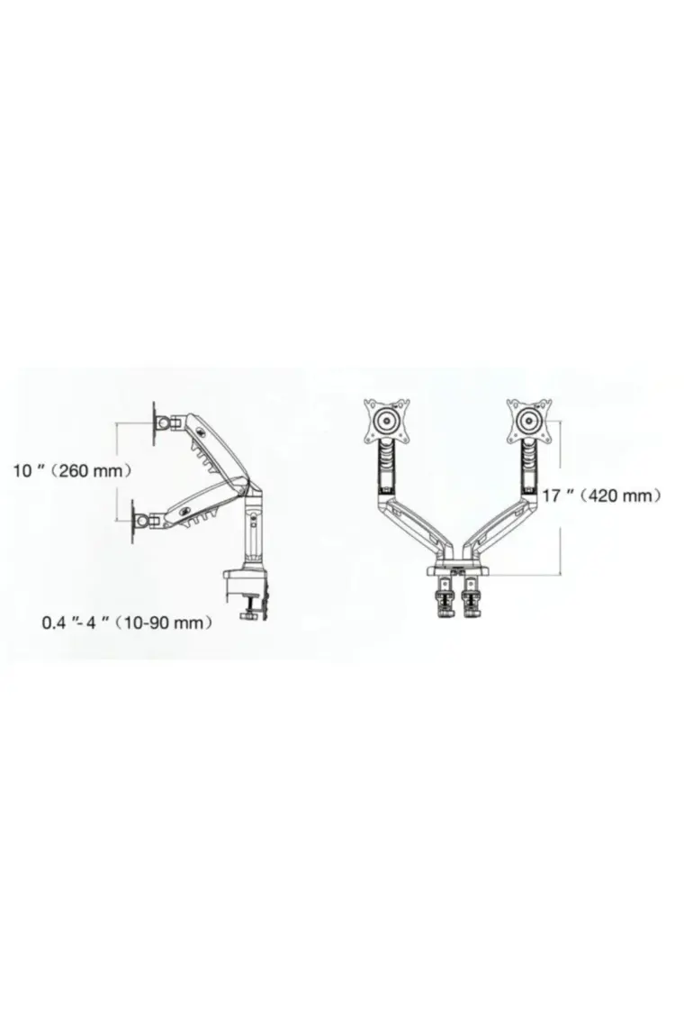 North Bayou NB F160 17-27'' Monitör Standı 2-9 Amortisörlü Monitör Standı Yeni Tasarım 2023 Versiyon