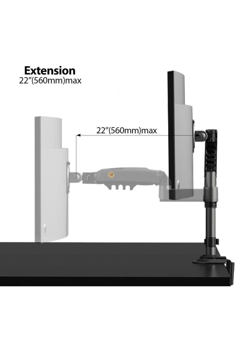 Nb Ergonomic Nb H100 17"-30" Amortisörlü Monitör Kolu 2-9 Kg Vesa Monitör Standı