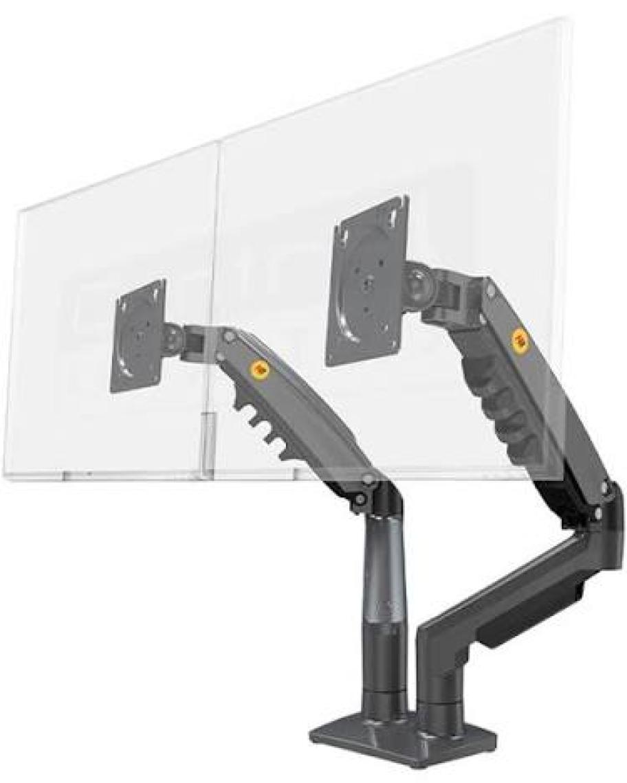 Ergoflex Nb F160U 17-27" Amortisörlü 2-9 kg Monitör Stand 2023 Black Edition (2xUSB Kablolu)