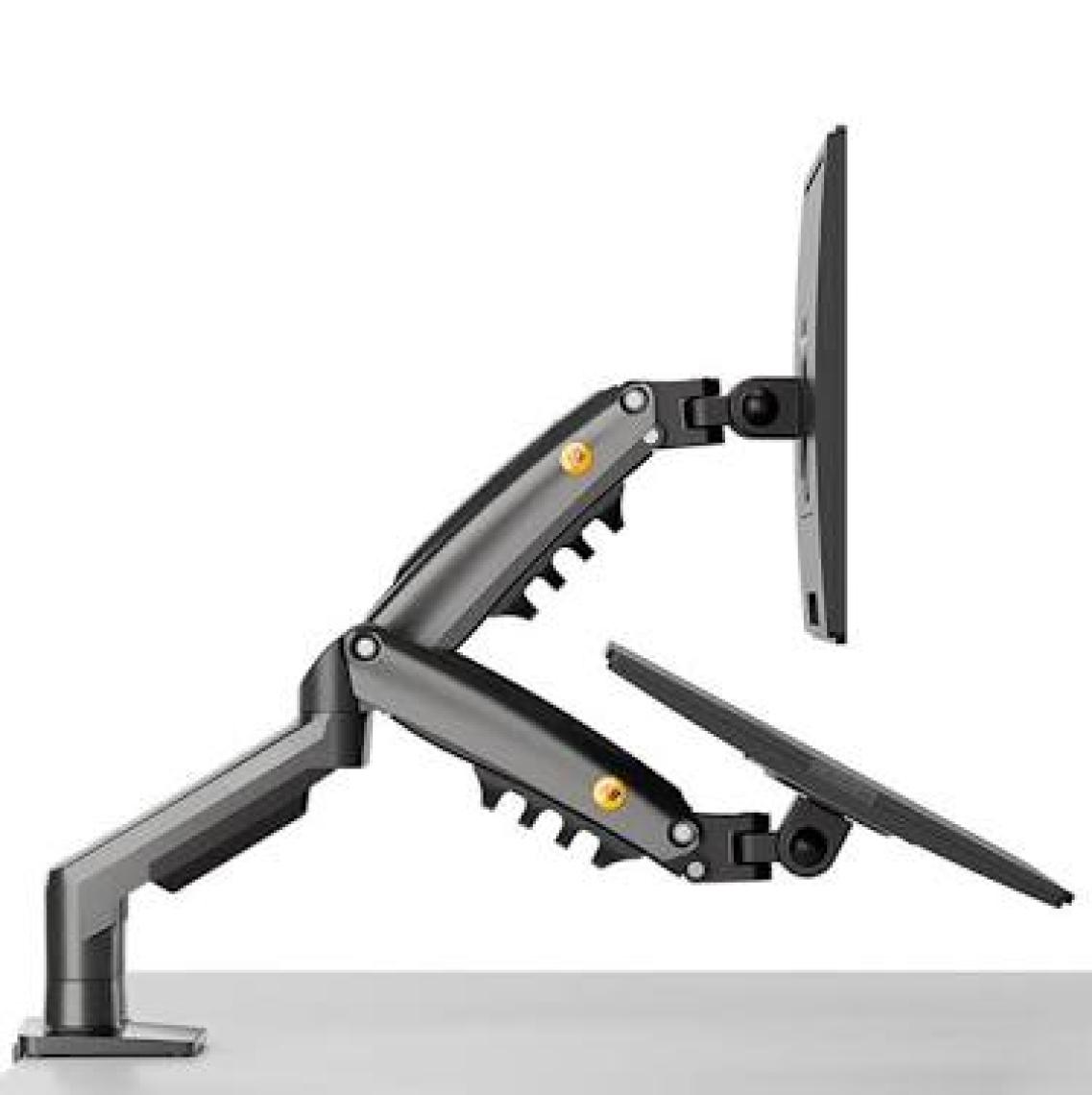 Ergoflex Nb F160U 17-27" Amortisörlü 2-9 kg Monitör Stand 2023 Black Edition (2xUSB Kablolu)
