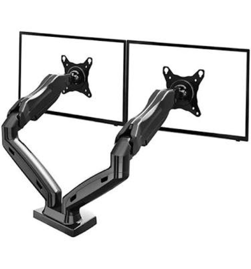 Ergoflex Nb F160U 17-27" Amortisörlü 2-9 kg Monitör Stand 2023 Black Edition (2xUSB Kablolu)
