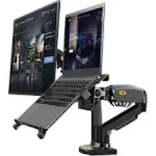 North Bayou NB F160L Amortisörlü 17"-27" Monitör Tutucu ve 10"-17" Laptop Standı 2023 Yeni Tasarım