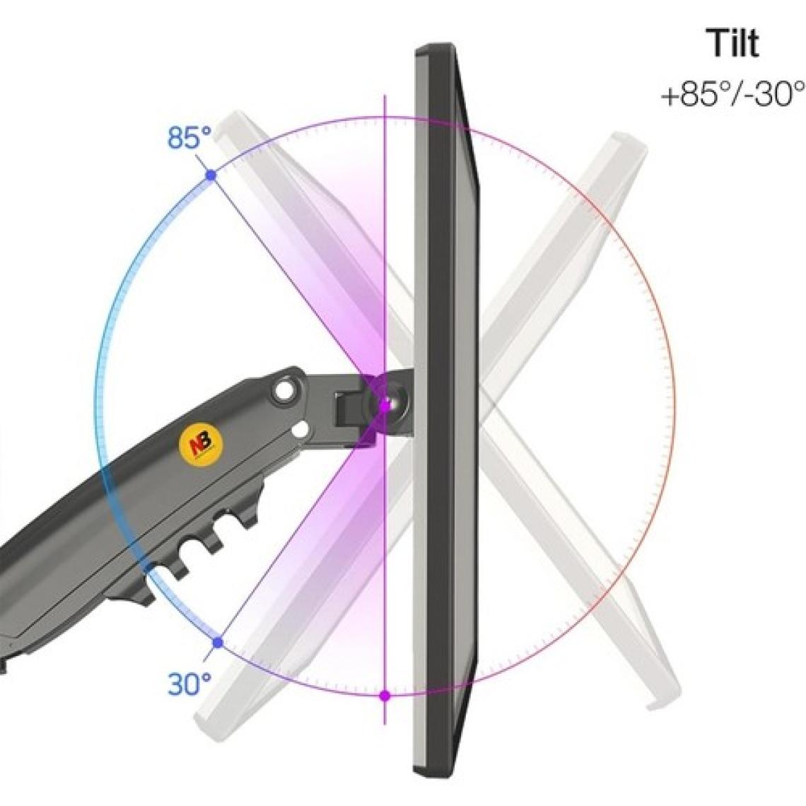 Timob Nb North Bayou H100 Tek Kol Amortisörlü Profosyonel Monitör Standı