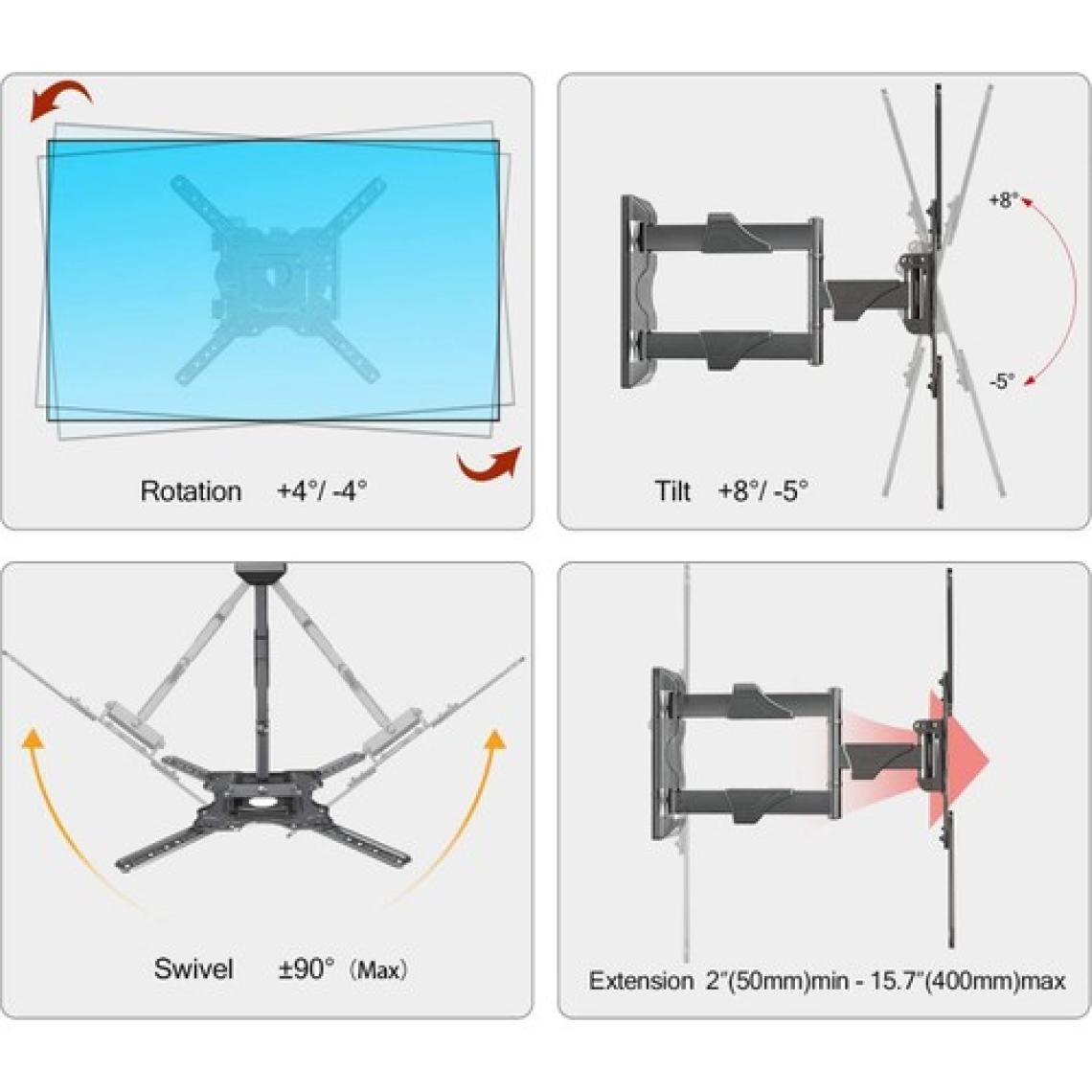 Ergoflex Nb P4 32"–55" Ultra Ince Tv&monitör Hareketli Duvar Askı Standı