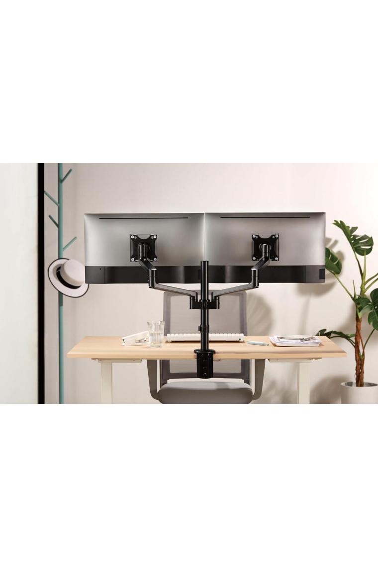 Voltix 2'Li Monitör Tutucu, 17''-32'' Ekranlar Için, Her Biri 8KG Taşıma Kapasiteli, Vesa Uyumlu, Siyah
