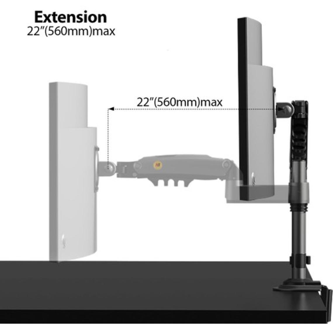 Nb North Bayou H100 Tek Kol Amortisörlü Profosyonel Monitör Standı