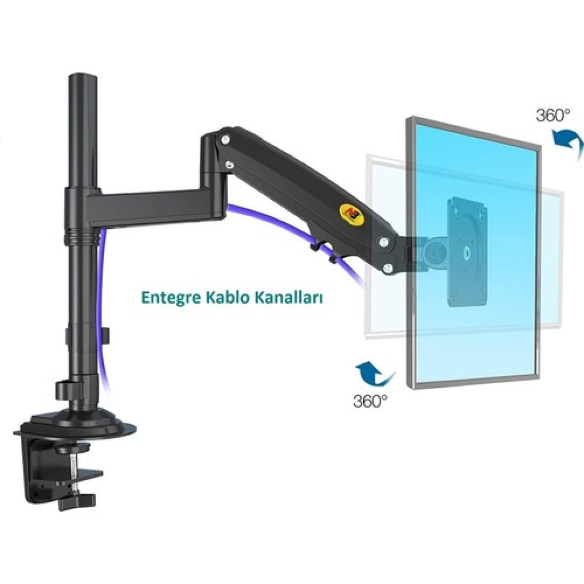 Nb North Bayou H100 Tek Kol Amortisörlü Profosyonel Monitör Standı
