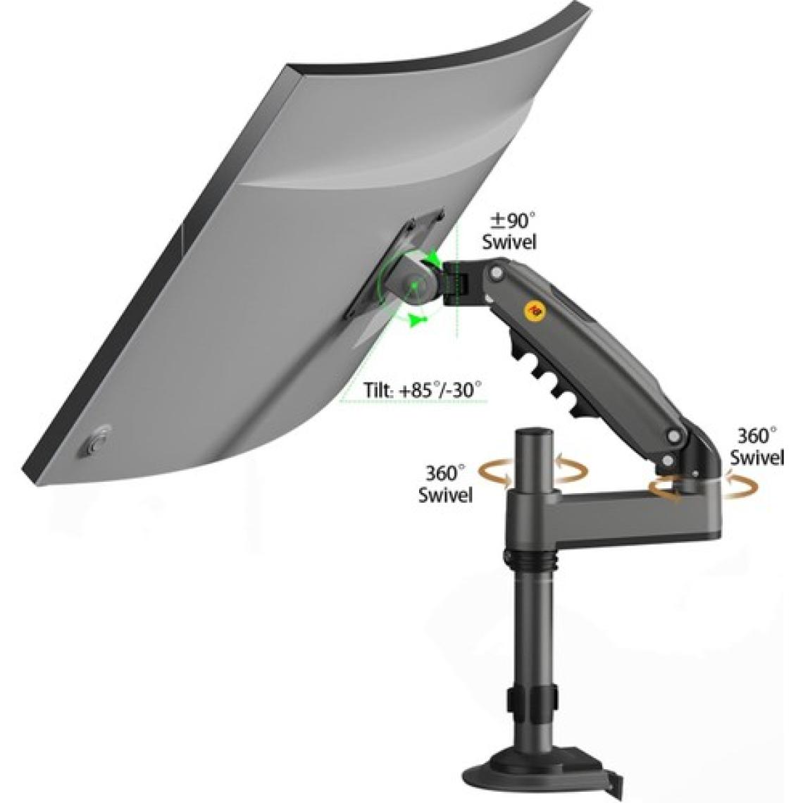 Nb North Bayou H100 Tek Kol Amortisörlü Profosyonel Monitör Standı