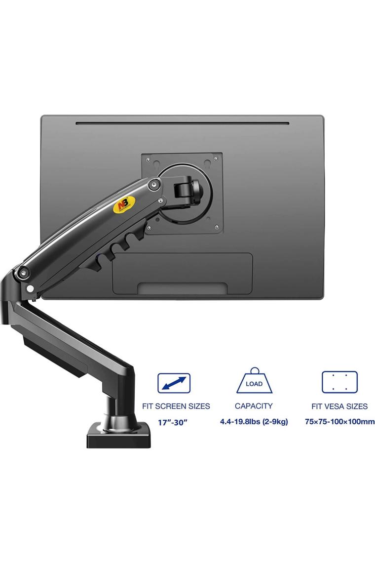 Nb North Bayou F80 17"-30" Amortisörlü 2-9 kg Monitör Standı 2023 Black Edition