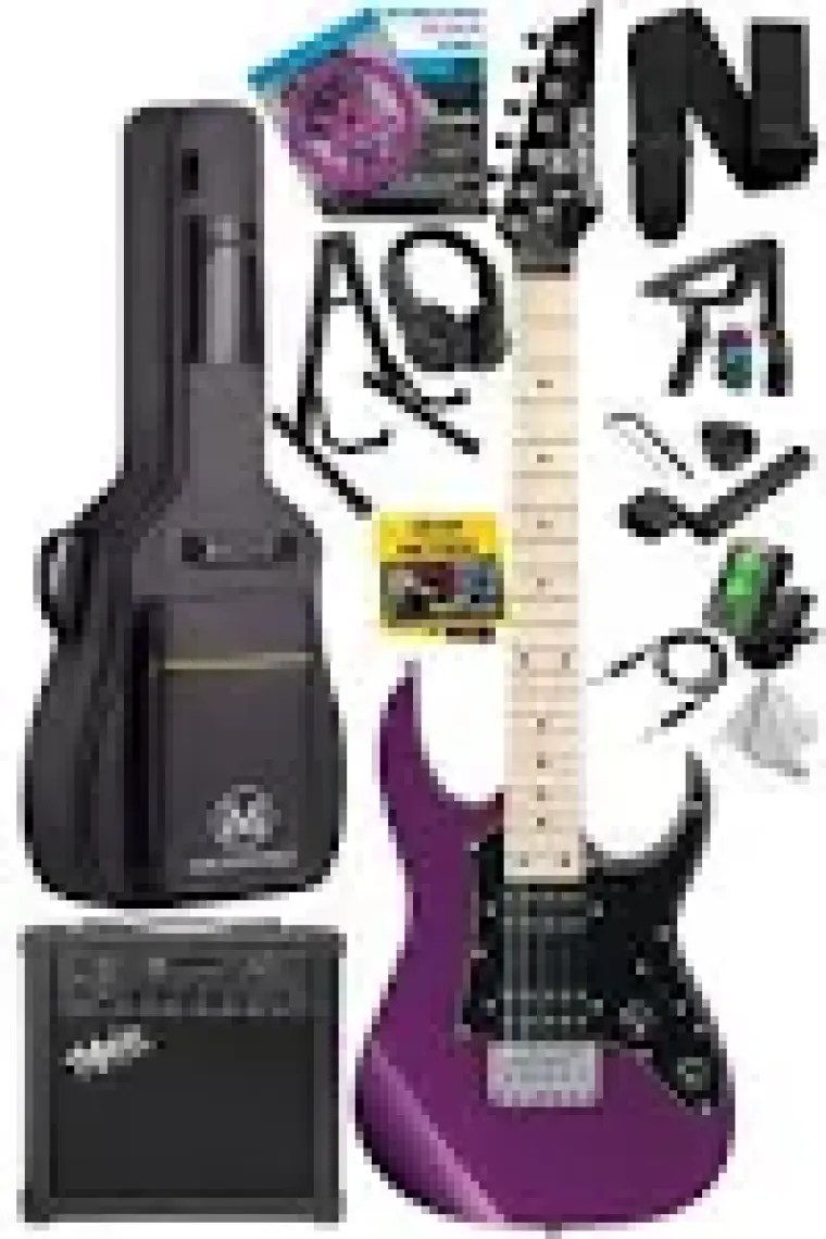 Maxword DE-150PU-25AMP Maple Klavye HH 25 W Amfili Elektro Gitar Seti