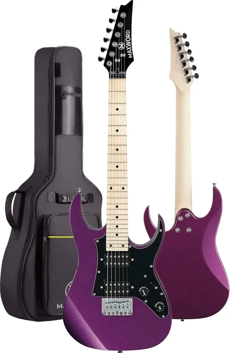 Maxword DE-150PU-25AMP Maple Klavye HH 25 W Amfili Elektro Gitar Seti