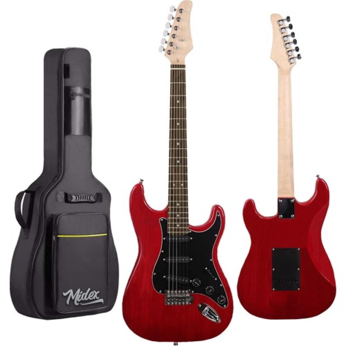 Midex RPH-30RD-35AMP Gül Klavye Strat Kasa SSS 35W Elektro Gitar Seti
