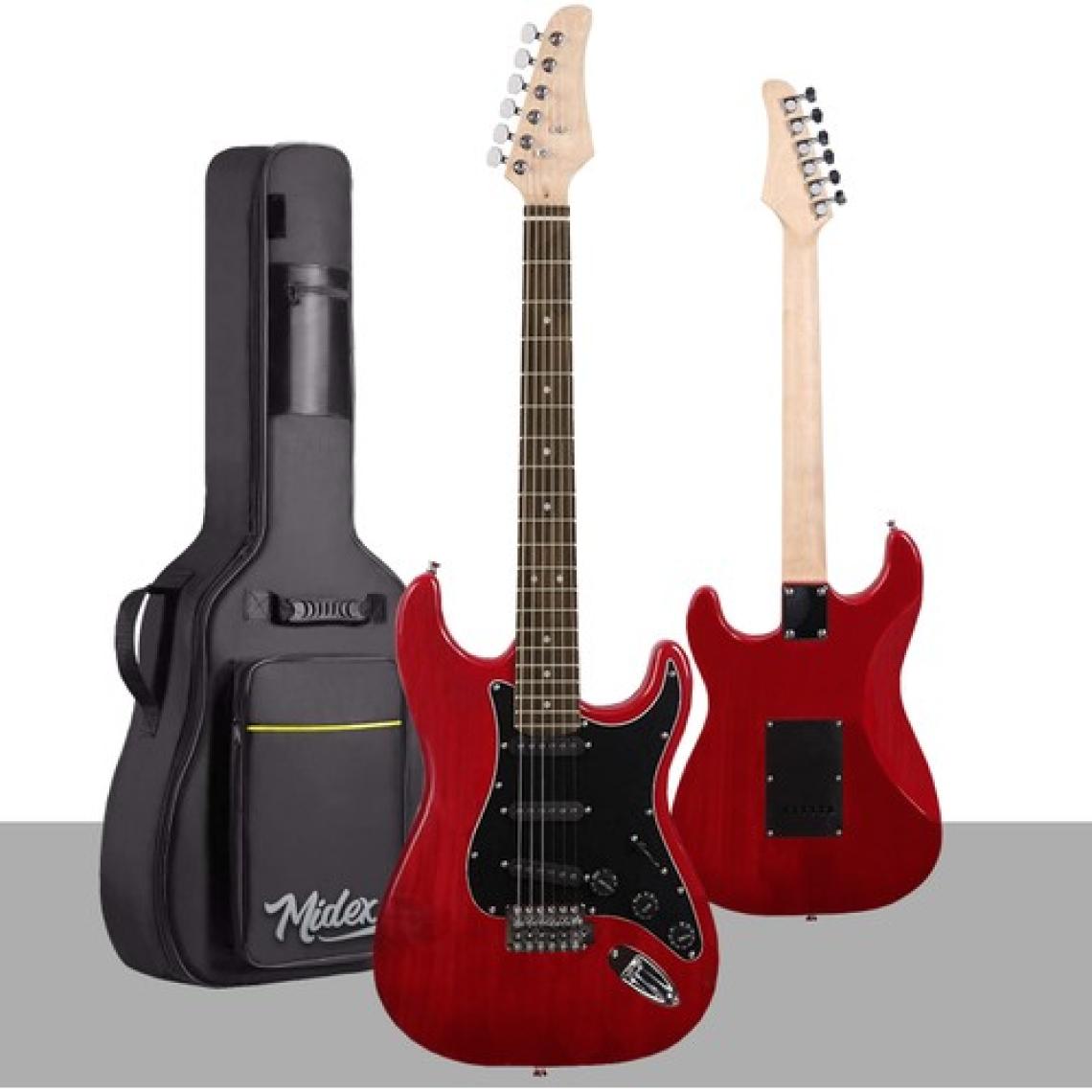Midex RPH-30RD Profesyonel Elektro Gitar (Çanta Askı Capo Tuner Pena Kablo Yedek Tel)