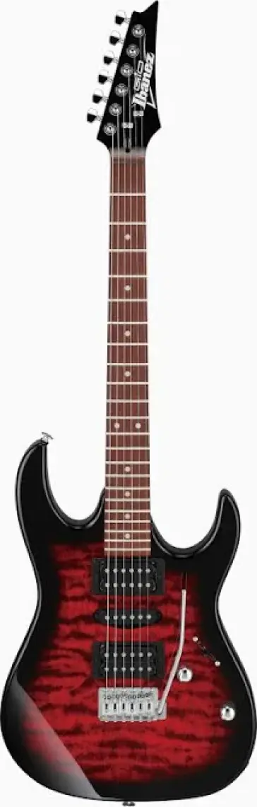 Ibanez Gio GRX70QA Elektro Gitar - Transparent Red Burst