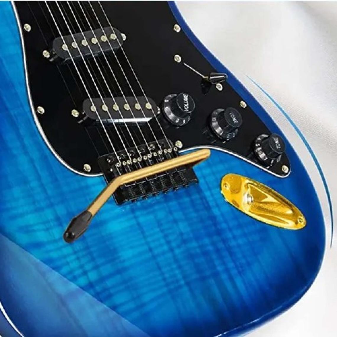 Midex GLC-40BL Profesyonel Elektro Gitar Mavi (Stand Gigbag Askı Capo Tuner Pena Kablo Yedek Tel)