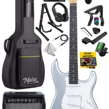 Midex RPH-30SL-35AMP Gül Klavye Silver Strat Kasa SSS 35W Elektro Gitar Seti