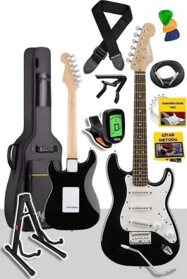 Midex RPH-30WB-35AMP Gül Klavye Strat Kasa SSS 35W Elektro Gitar Seti