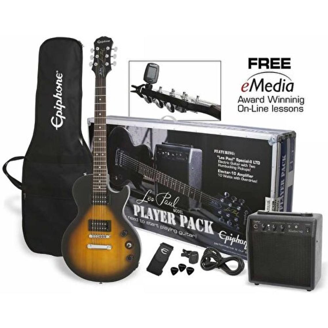 Epiphone Les Paul Player Pack Special II Elektro Gitar Seti (Vintage Sunburst)