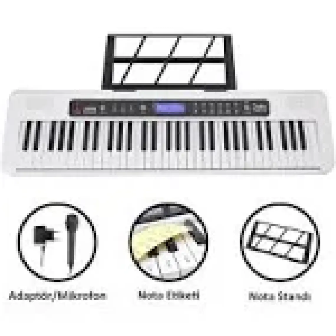 Jwin CTK-3000 61 Tuş Hassasiyetli Org (5 Oktav) - Beyaz