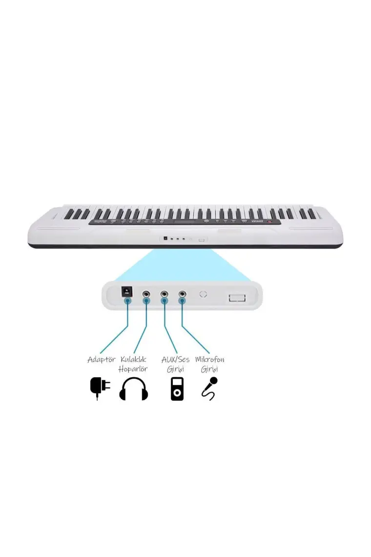 Jwin CTK-3000 61 Tuş Hassasiyetli Org (5 Oktav) - Beyaz