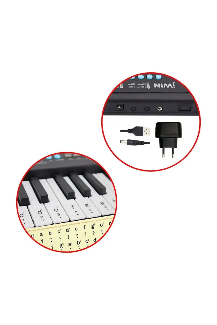 Jwin CMK-1237 37 Tuşlu Elektronik Org (Etiket. Adaptör Hediye) - Turkuaz