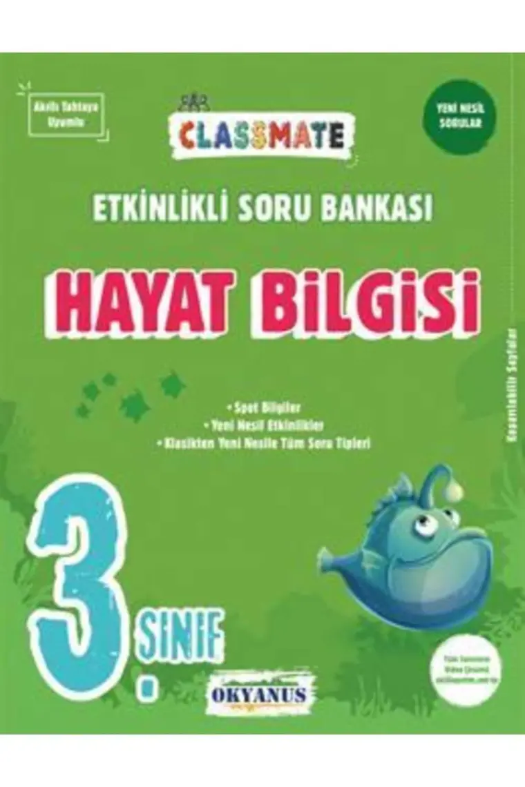 Okyanus Yayınları 3. Sınıf Hayat Bilgisi Classmate Etkinlikli Soru Bankası