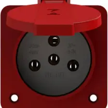 NE-AD Kauçuk 3X25 A Kapaklı Makina Prizi