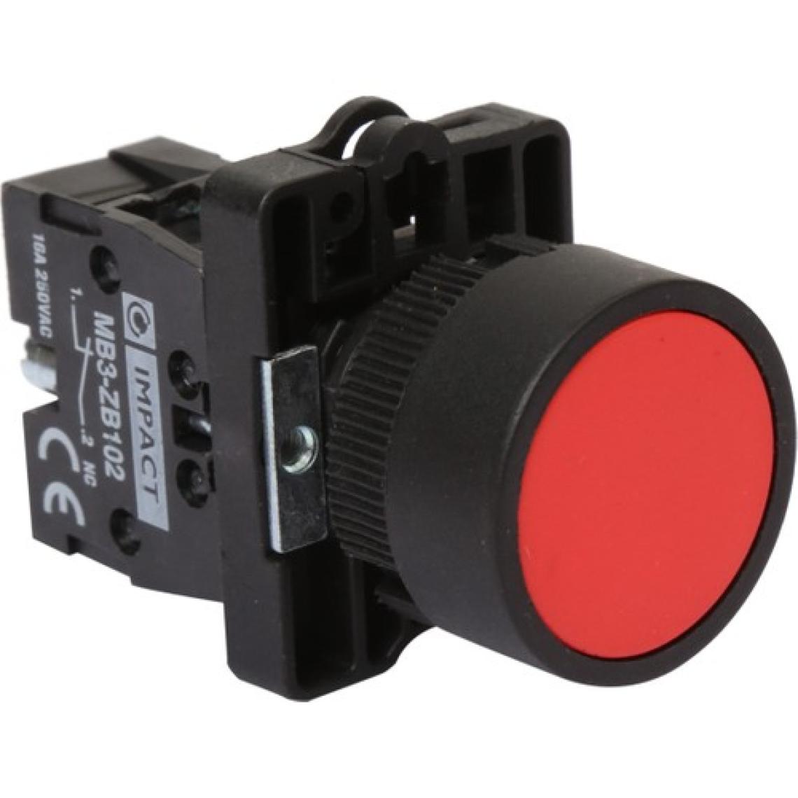 Impact 22mm Yaylı Buton Kırmızı NC MB3-EA420