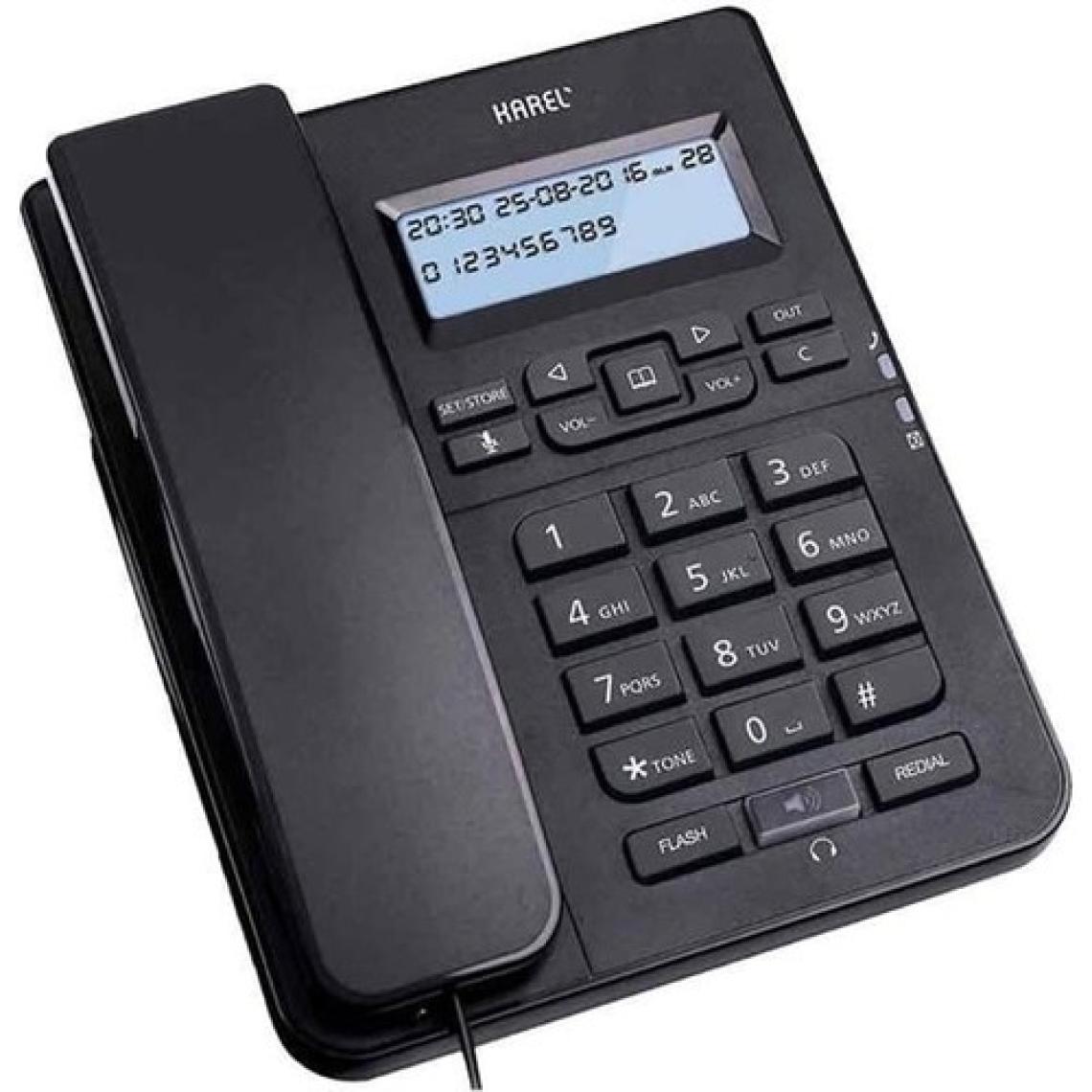 Karel TM-145 Kablolu Ekranlı Masaüstü Analog Telefon