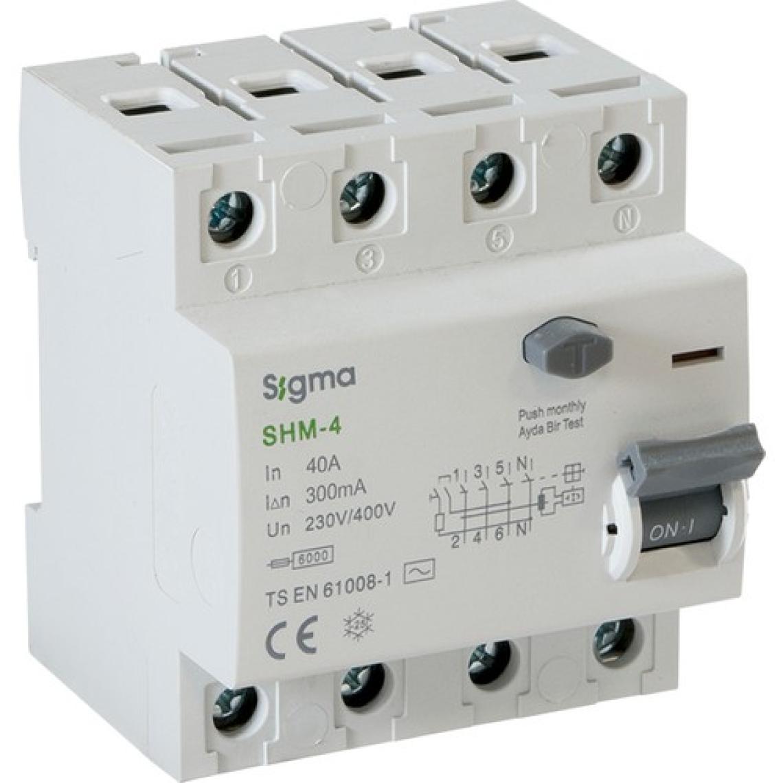 Sigma Elektrik SCRC03 Otomatik Yeniden Kurma Ünitesi + 4X40 300MA Kaçak Akım Rölesi